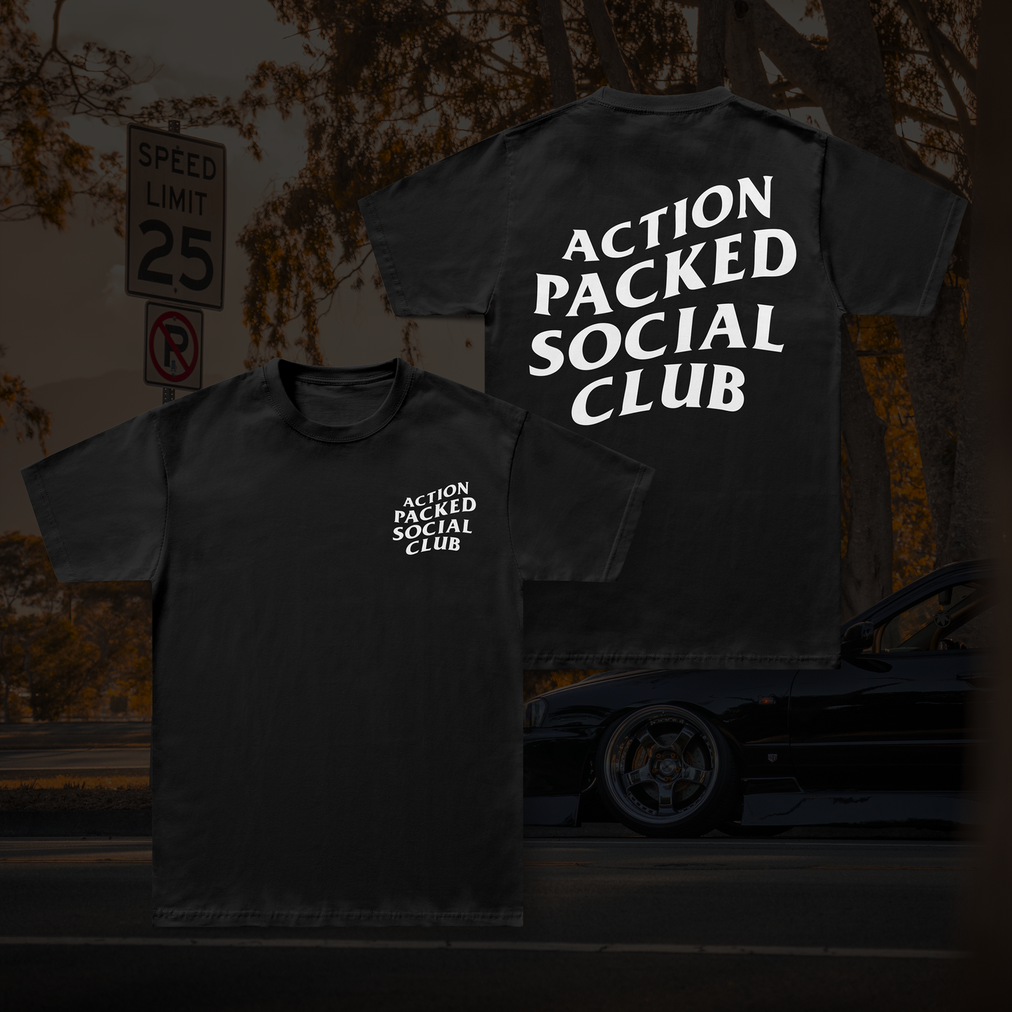 ACTION PACKED SOCIAL CLUB TEE